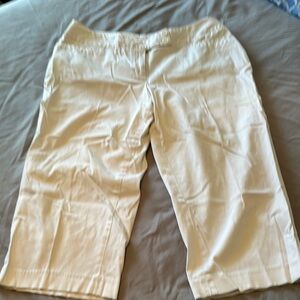 Lane Bryant Cream Bermuda Shorts Classic Cotton Comfort